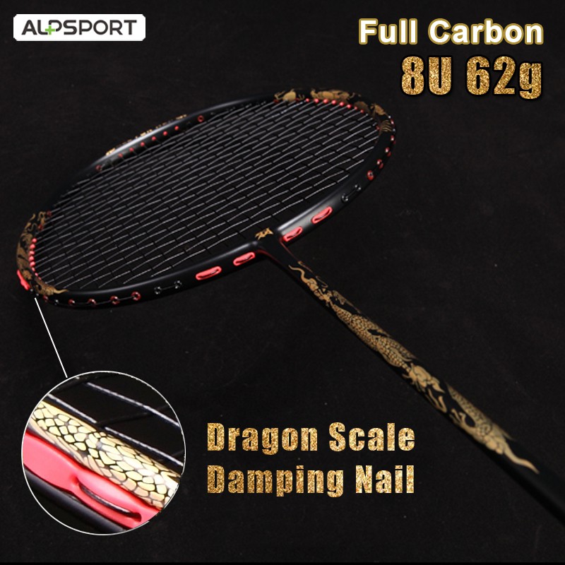 Vợt cầu lông ALPSPORT ALP JL Gold Dragon Ball 8U 62g Max 35 Lbs 100% bằng sợi carbon chất lượng cao