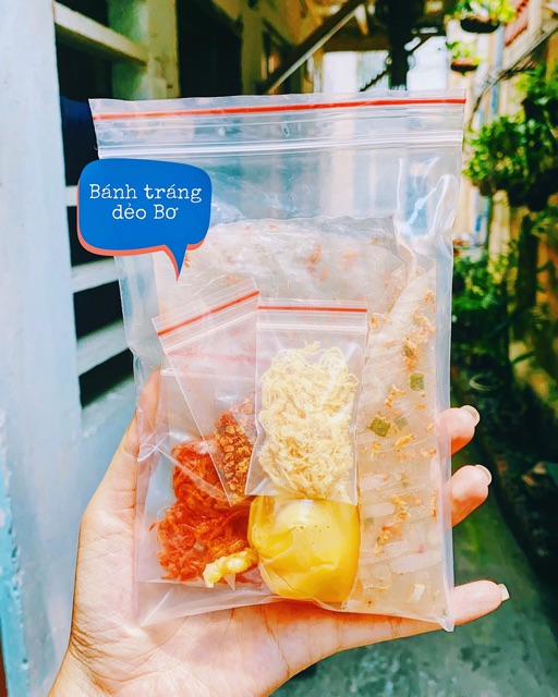 Bánh tráng dẻo bơ full topping (5thứ)