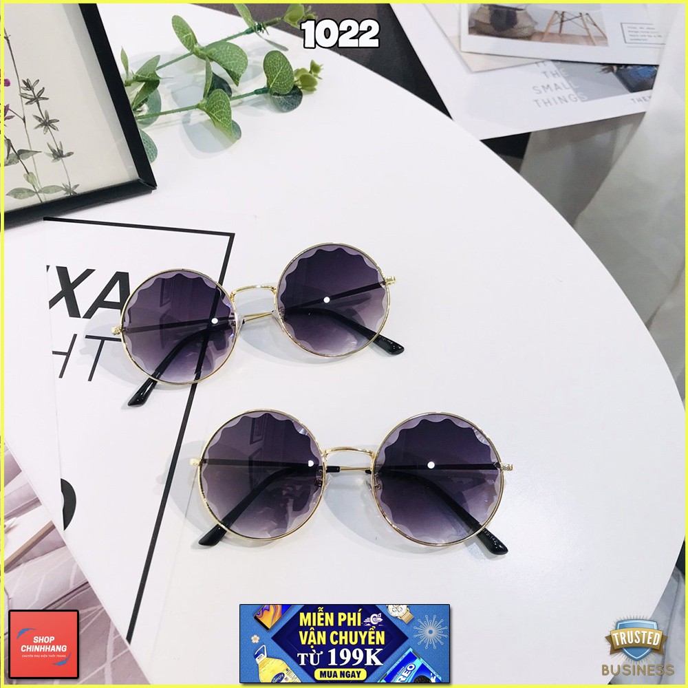 KÍNH MÁT NỮ GỌNG RĂNG CƯA ĐỘC LẠ FORM TRÒN THỜI TRANG SH1022