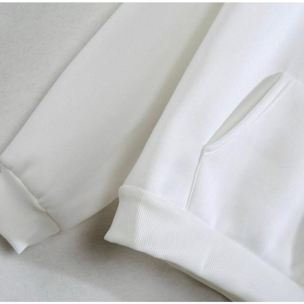 Áo HOODIE Nỉ Bông Cao Cấp, Be Đen Trắng, Form RỘNG Chuẩn Xu Hướng, Unisex Nam Nữ - KKIM Style