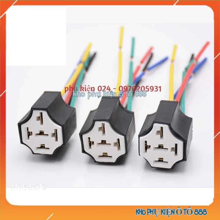 Đế Giắc Cắm Rơ Le 4 Chân 5 Chân Chịu Nhiệt Độ Cao Màu Đen Đế Sứ