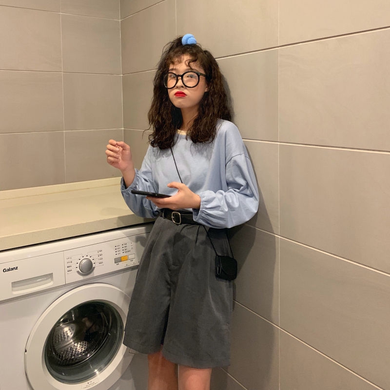 【Ready Stock】 2020 Korean Version Loose In Long Sleeve College Style Bf Tshirts Women Summer Slim Cotton Tshirts New