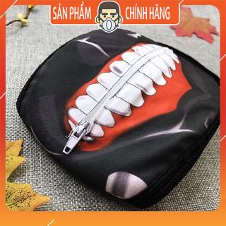 Khẩu trang Ninja có khóa kéo độc lạ cosplay hóa trang cao có thể uống nước được