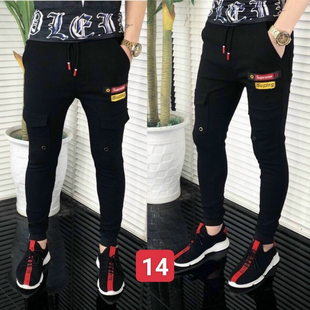 Quần Jogger Kaki Nam Túi Hộp Phong Cách Soái Ca Cá Tính Cực Hot