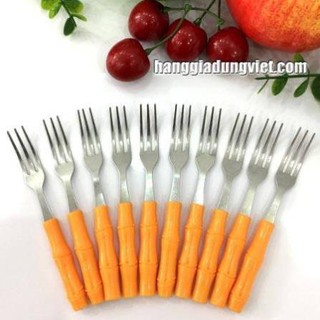 Vỉ 10 Rĩa Cán Nhựa Giả Trúc