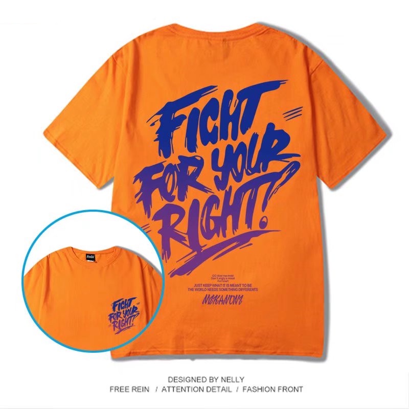 Áo Thun Tay Ngắn Dáng Rộng In Chữ Thời Trang Mùa Hè Cho Nam Size M-8XL