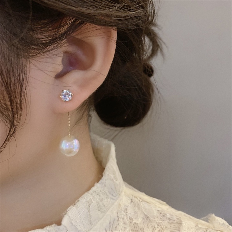 Bông Tai Đính Ngọc Trai Lớn Thời Trang Hàn Quốc 2022