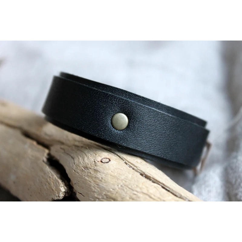 Vòng Tay Da Unisex Da Bò Thật Làm Thủ Công Handmade