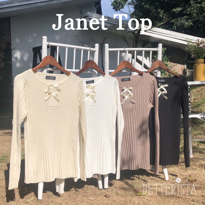 Áo len dài tay Janet (với 2 nơ xinh)