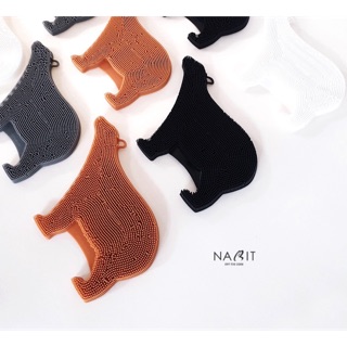 Miếng rửa chén bát silicon hình gấu #MadeinKorea