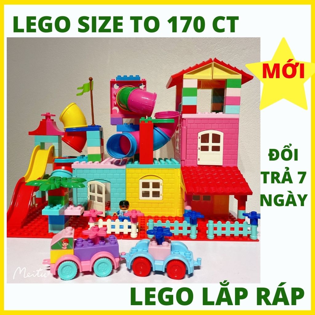 Đồ chơi Lego lắp ráp, gạch loại to size Lego Duplo 170 Chi tiết cho bé phát triển trí tuệ