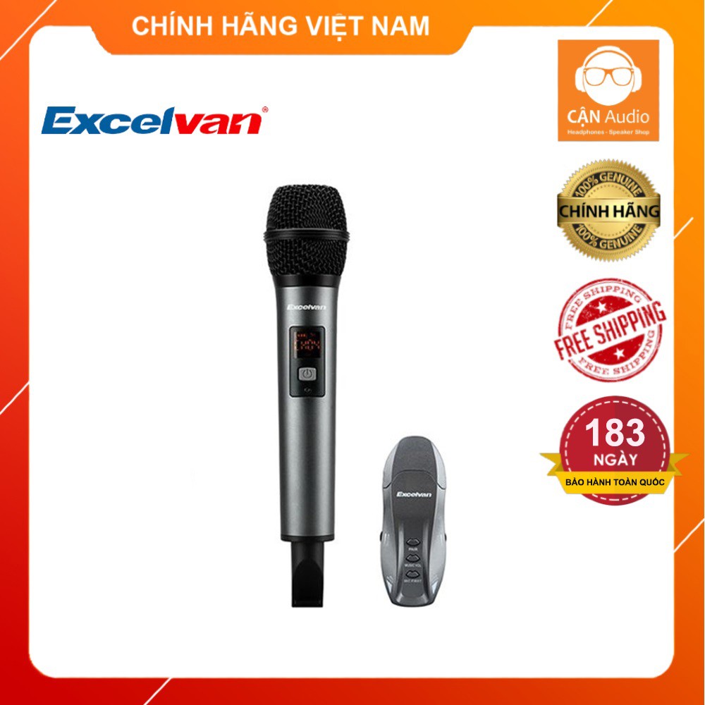 [Mã 258ELSALE giảm 7% đơn 300k] Micro Karaoke Không Dây Excelvan K18V Chính hãng Cận Audio