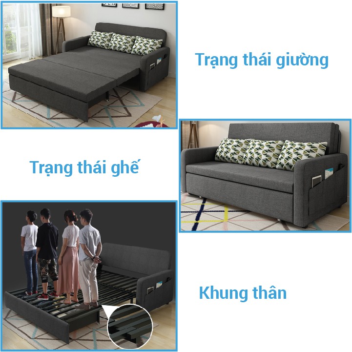 Ghế Sofa Giường ngủ đa năng gấp gọn thành ghế phong cách hiện đại - đa năng nâng cao tiện ích cuộc sống