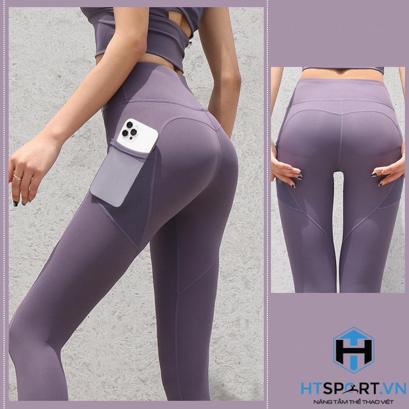 Quần Legging Nữ Có Túi, Quần Dài Tập Gym Yoga Thể Thao Nữ Thun Poly Siêu Co Dãn Cao Cấp (QG01) | BigBuy360 - bigbuy360.vn