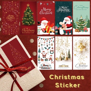 Set 50 miếng dán hoạt hình trang trí giáng sinh