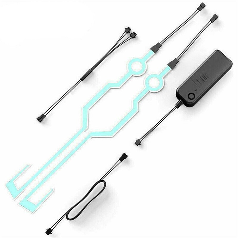 [bigapple]Motorcycle Helmet Cold Light Strip Helmets Mode Night Time Riding Signal Lights adore