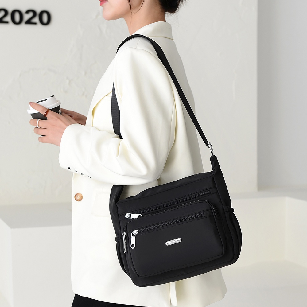 Túi Đeo Chéo Vải Oxford Siêu Nhẹ Nhiều Ngăn Tiện Dụng Cho Nữ