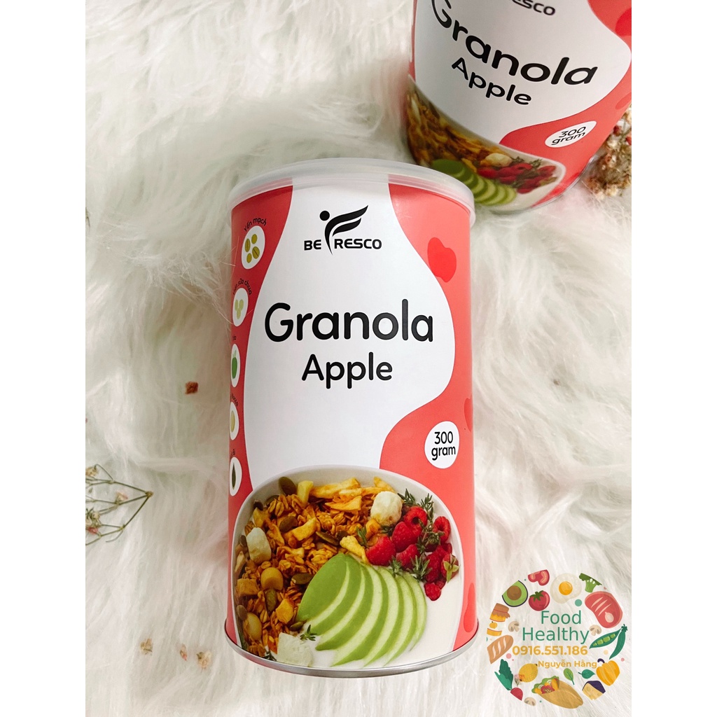 Ngũ cốc ăn kiêng granola Táo mix hạt befresco 300g