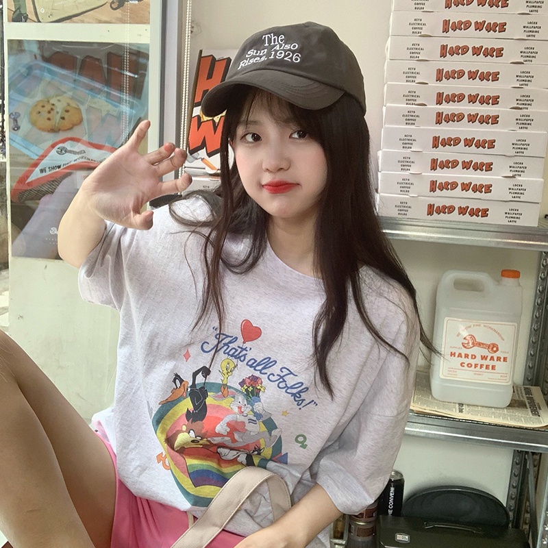 NRVP Áo Thun Cotton Tay Ngắn Cổ Tròn Màu Trơn Thời Trang Dành Cho Nữ