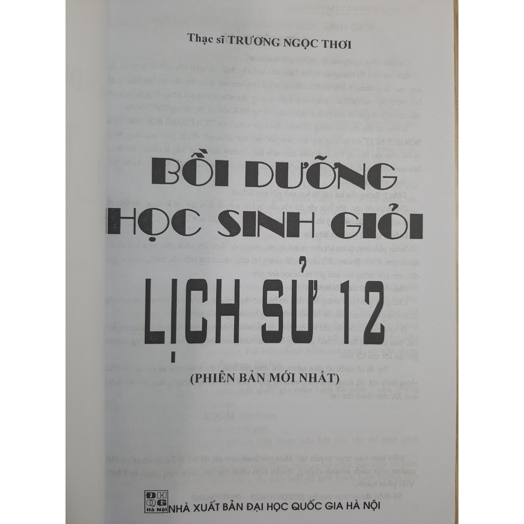 Sách - Bồi dưỡng học sinh giỏi Lịch Sử 12