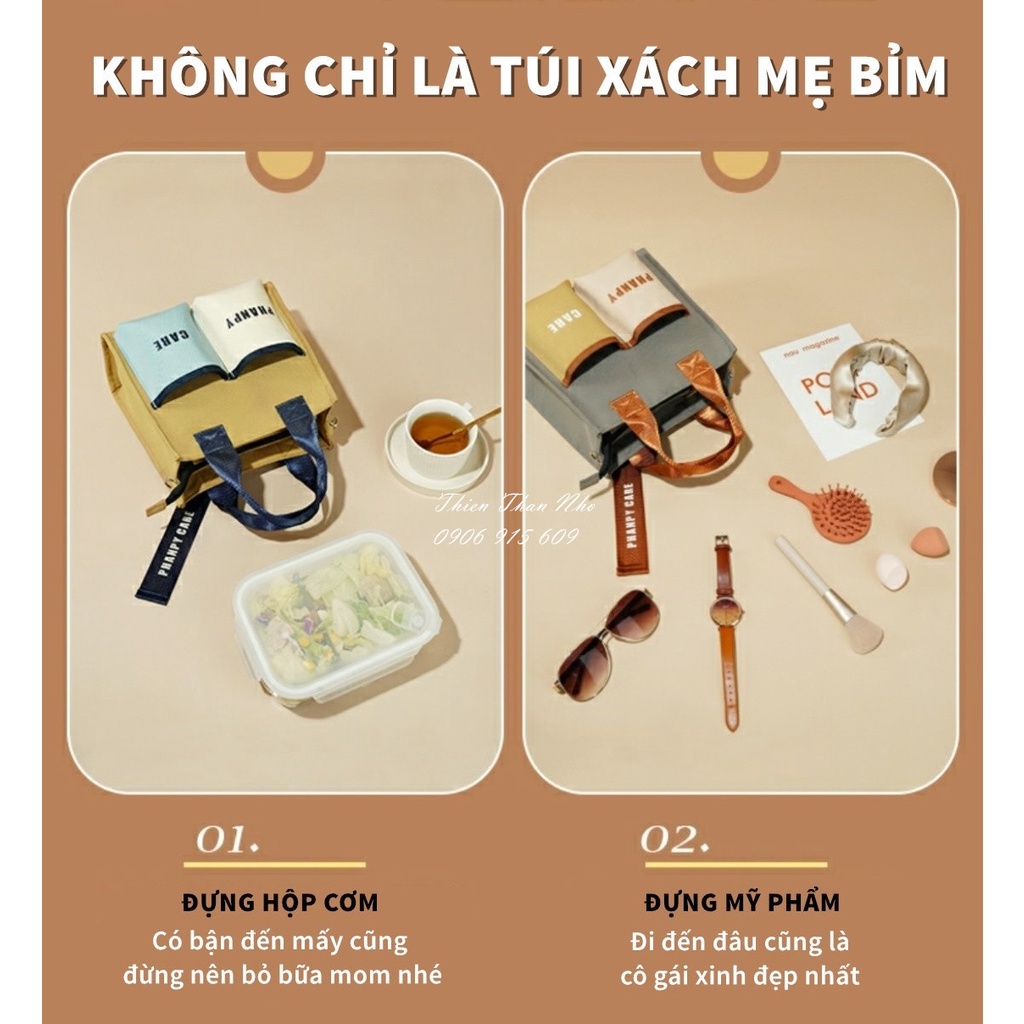 [Hàng loại 1] Túi Xách Mẹ Bỉm Sữa Đa Năng Đựng Đồ Dùng Cho Mẹ Và Bé - Vừa Tiện Lợi Vừa Thời Trang - Chất Vải Xịn