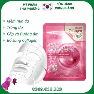 5 Mặt nạ Collagen dưỡng da Mỹ phẩm thiên nhiên chăm sóc da chính hãng Hàn Quốc 3W Clinic Fresh Collagen mask sheet