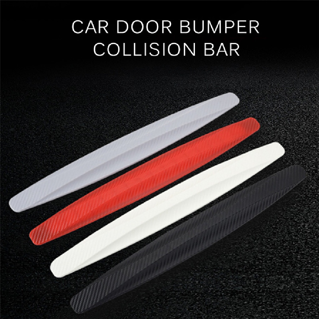 1 Cặp Miếng Dán Cao Su Sợi Carbon Bảo Vệ Góc Xe Hơi Chống Trầy Xước