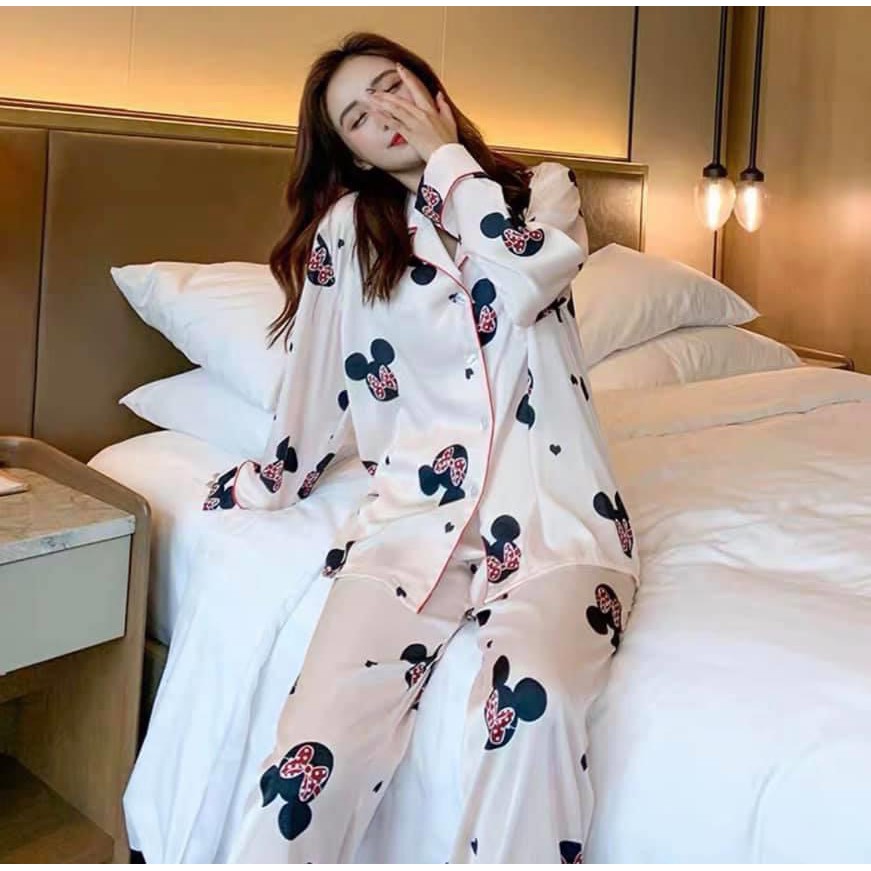 Đồ bộ pijama♛Bộ lụa satin GG hàng cao cấp mẫu mới nhất