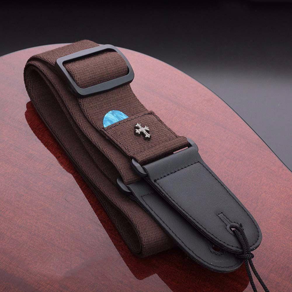 Miếng Gảy Đàn Guitar Điện Bằng Da Phong Cách Vintage Có Thể Điều Chỉnh