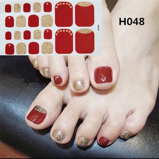 Tấm 22 miếng dán móng chân DIY nghệ thuật