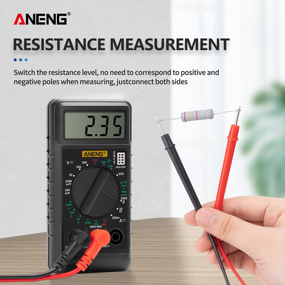 DT-182 Digital Mini Multimeter DC/AC Voltage Current Meter Multitester