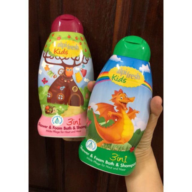 Sữa tắm gội trẻ em Alpi fresh Kids 3in1 chai 500ml, sản xuất tại Đức