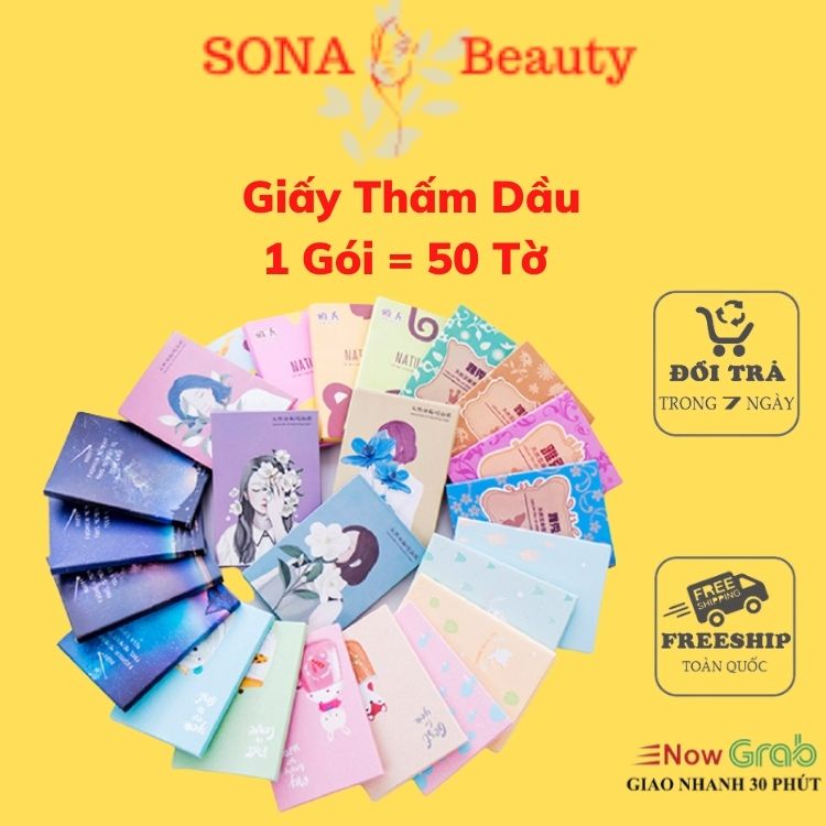 Giấy Thấm Dầu 50 tờ SIÊU RẺThấm Dầu Tốt Loại 1 Nội Địa Trung SONA