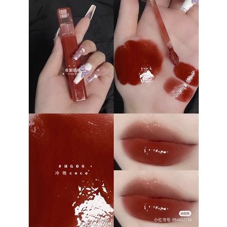 Son tint bóng Black Rouge Half N Half Water Glow HG08- Màu Đỏ Nâu