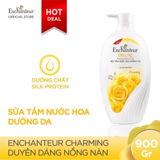 (Niêm yết 208k)-Sữa tắm hương nước hoa Enchanteur Charming 900g