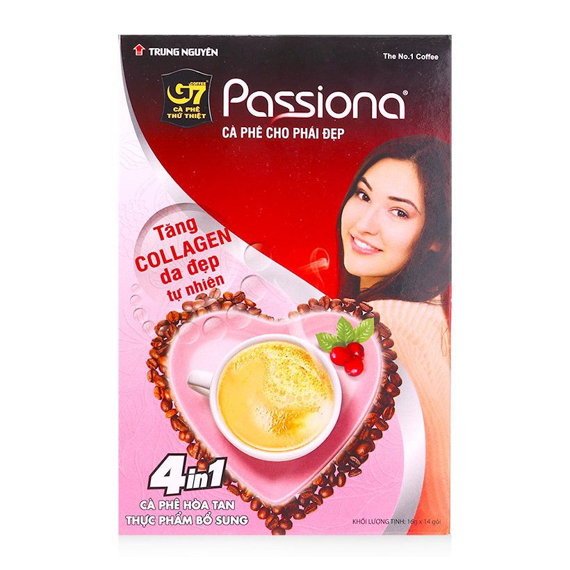 Cà Phê G7 Passiona 4in1 Trung Nguyên (Hộp 14 Gói)