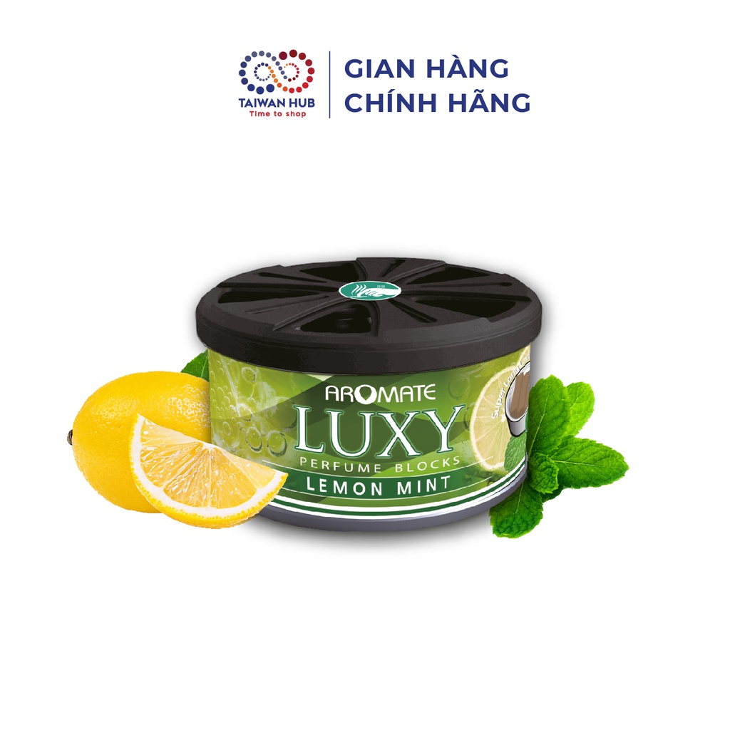 Sáp Thơm Phòng Hữu Cơ Nước Hoa Ô Tô Khử Mùi Xe Hơi Hương Chanh Bạc Hà AROMATE Đài Loan Chính Hãng Nhập Khẩu - Taiwan Hub