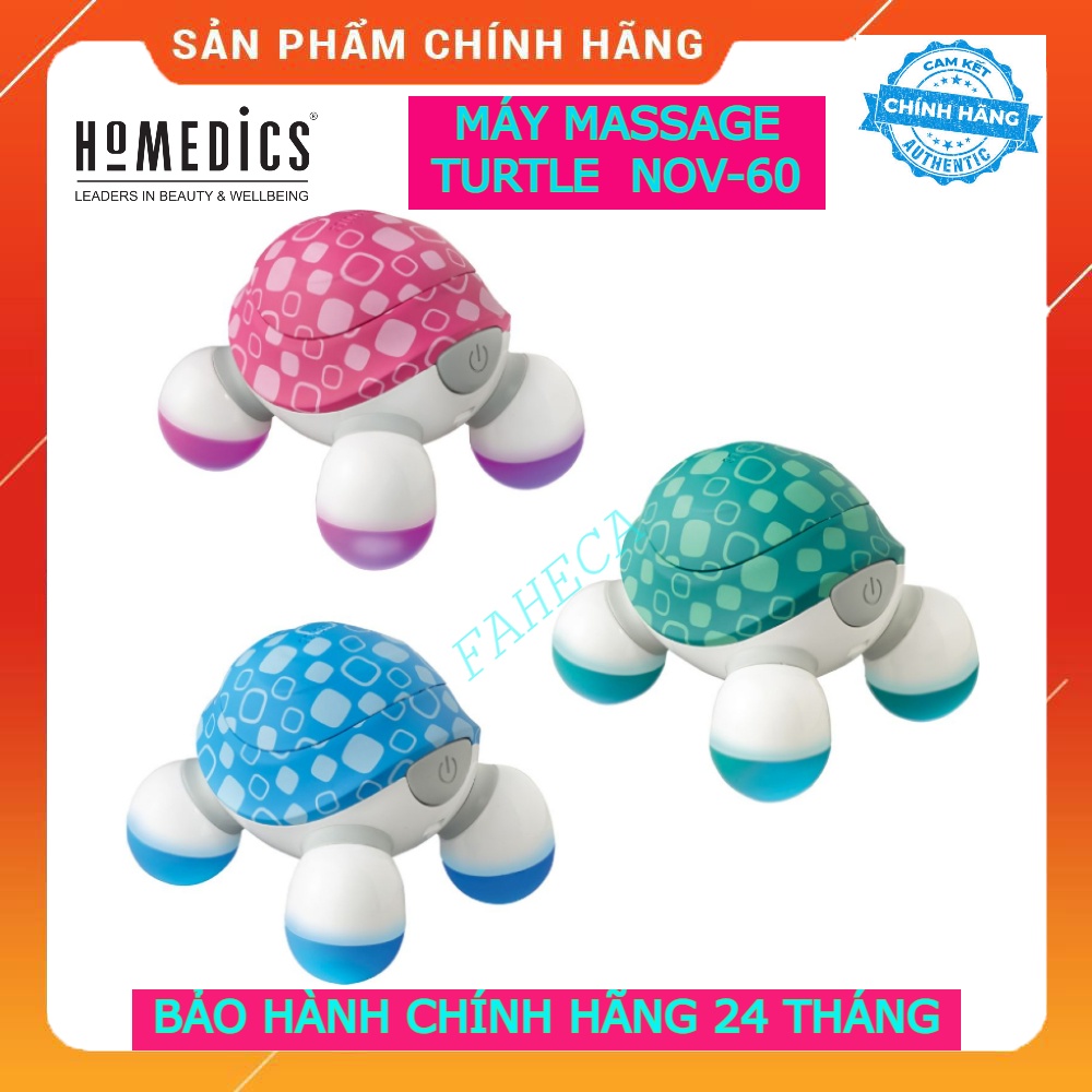 Máy massage cầm tay Mini Turtle 3 đầu Homedics NOV-60 ( con rùa ) - Nhập khẩu Hoa Kỳ - Bảo hành 24 tháng