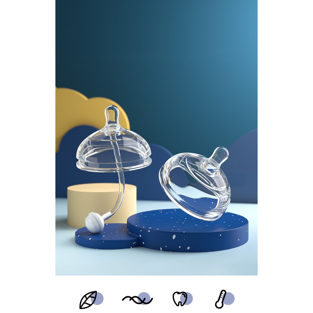 Núm ti chống sặc Como cho bé, chất liệu silicon cao cấp, an toàn, tiện lợi - Minso Kids