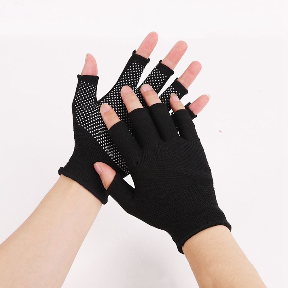 Găng tay thể thao hở ngón co giãn màu trơn thoáng khí chống trượt/ gió thời trang cho nam