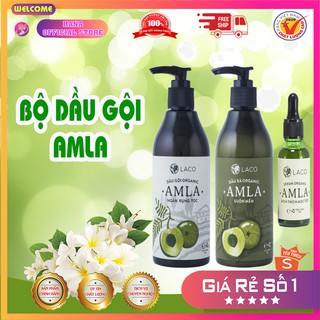 [DEAL SỐC] BỘ DẦU GỘI AMLA ORGANIC LACO NGĂN RỤNG TÓC + KÍCH THÍCH MỌC TÓC
