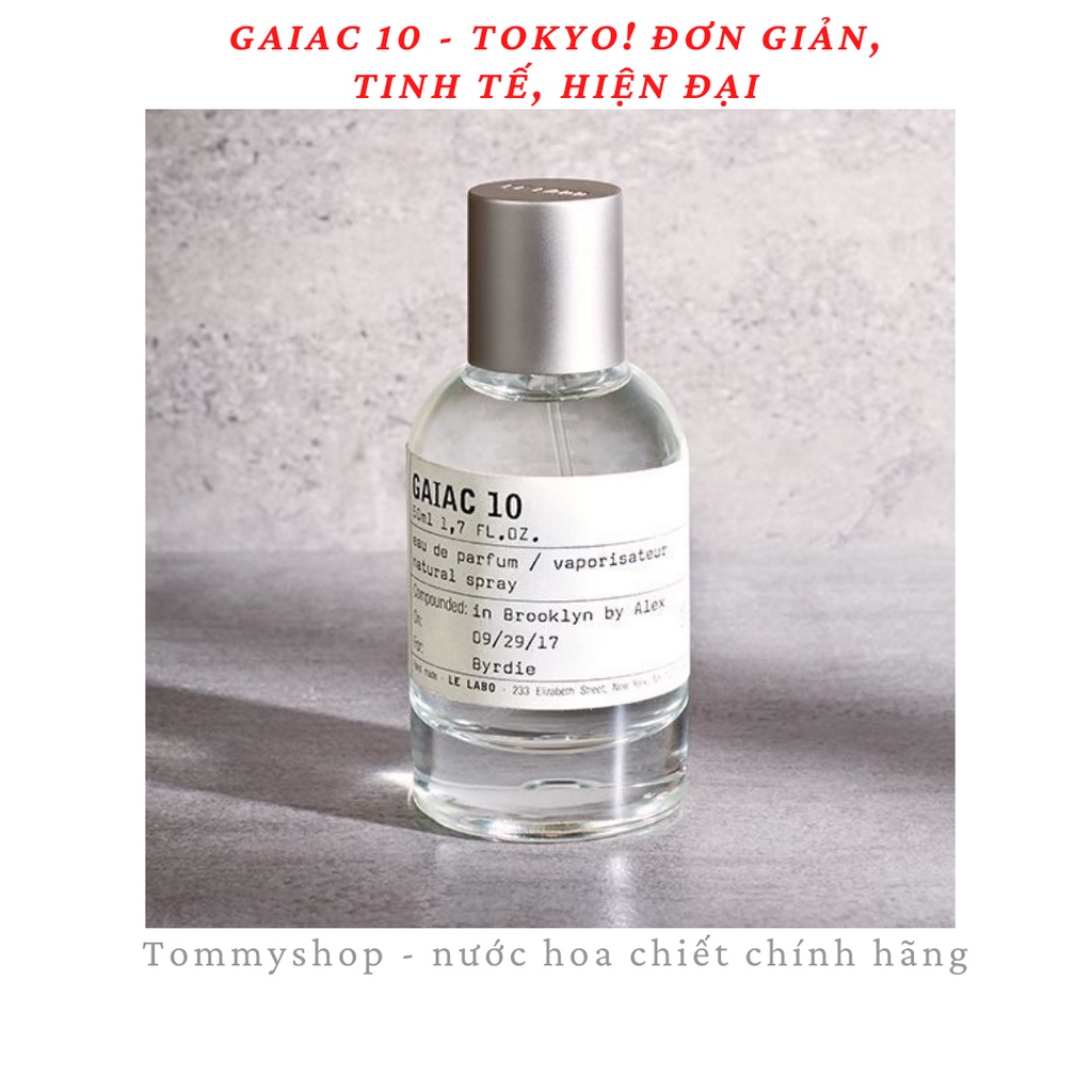 Ống nước hoa  Le Labo Gaiac 10 chính hãng
