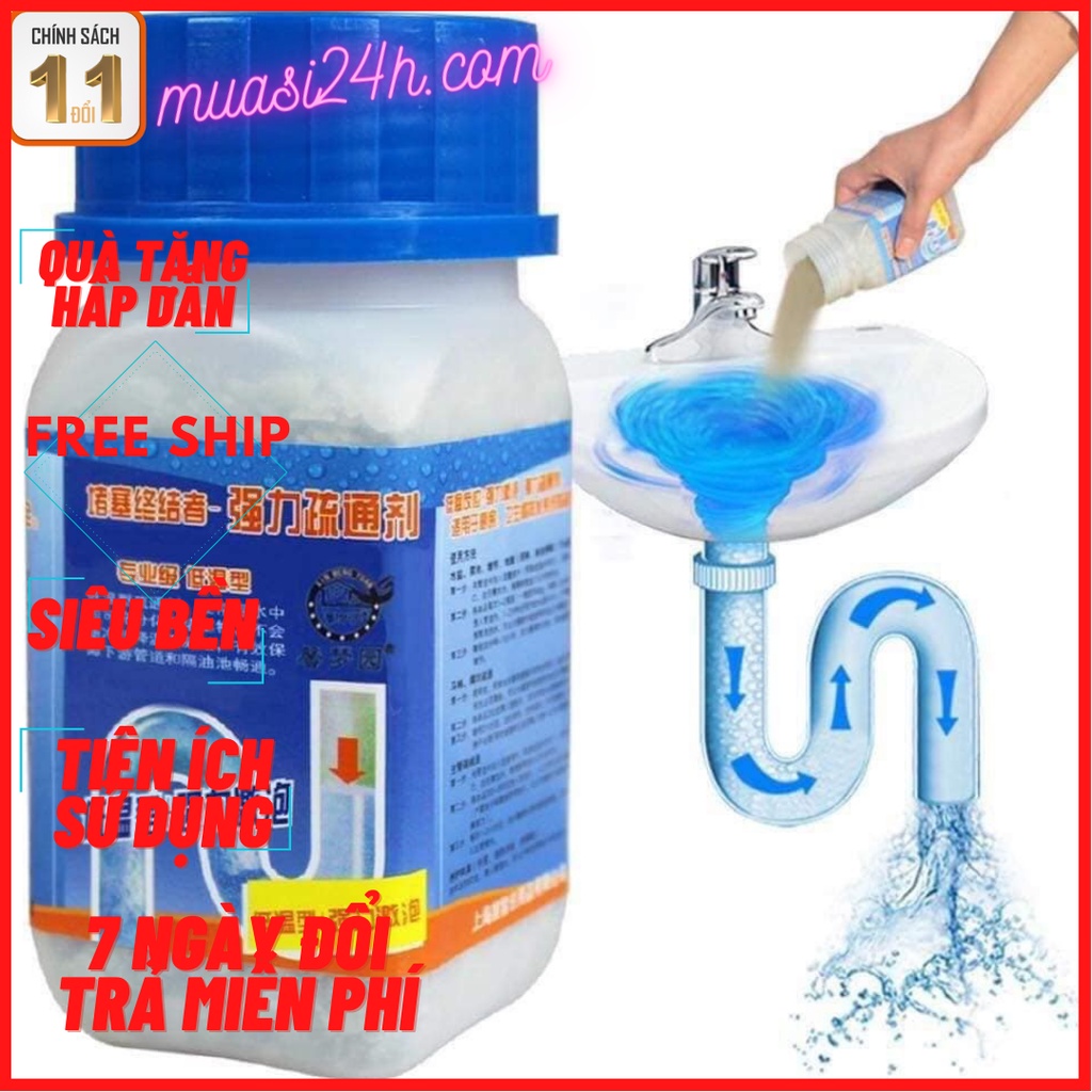 Bột Thông Cống Nhật Bản⚡️ FREESHIP 👍 Thông Bồn Cầu, Lavabo, Bồn Rửa Bát Cực mạnh , Thông Tắc Bồn Cầu loại 1 268g-