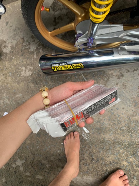 Tem nhôm dán bô Yoshimura, Leovince, Takegawa