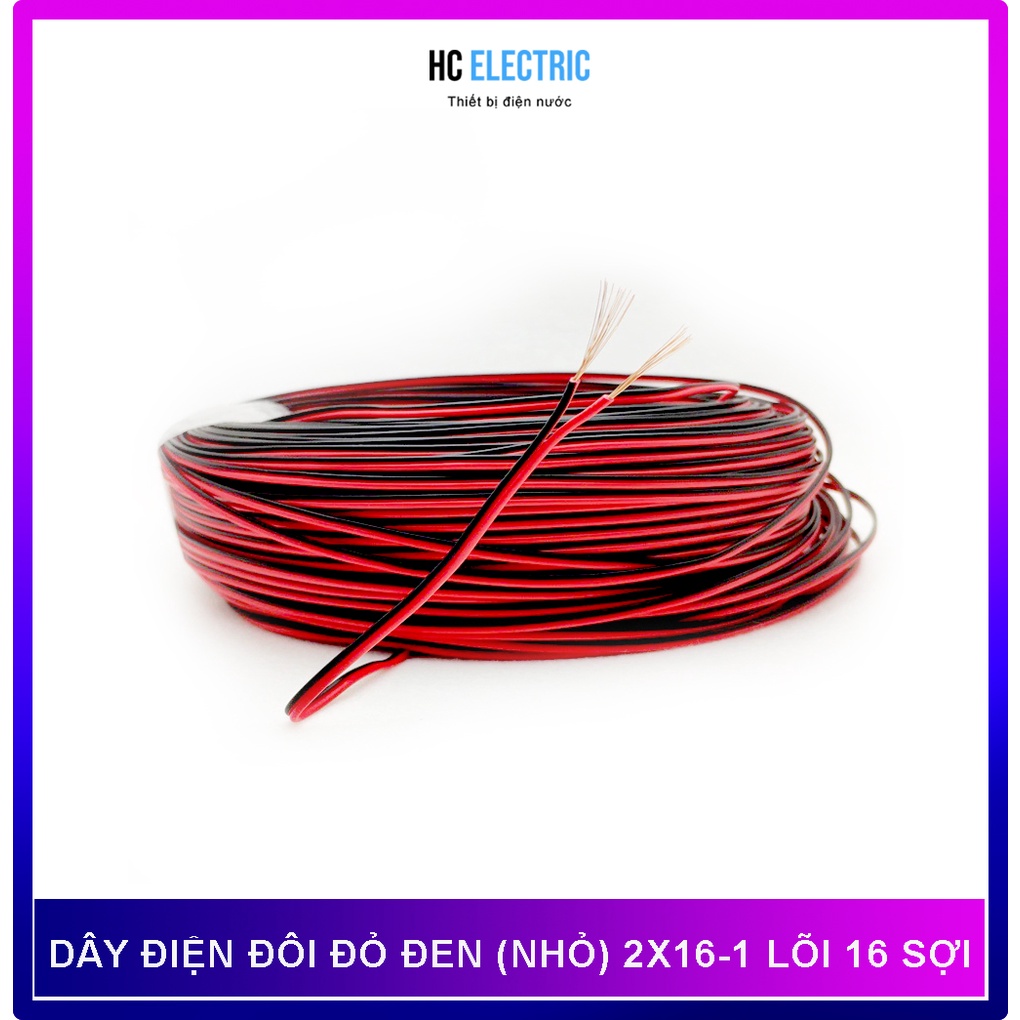 [ GÍA HUỶ DIÊT ] Dây điện  đôi đỏ đen (nhỏ) để hàn led, linh kiện điện tử , DIY (100m)