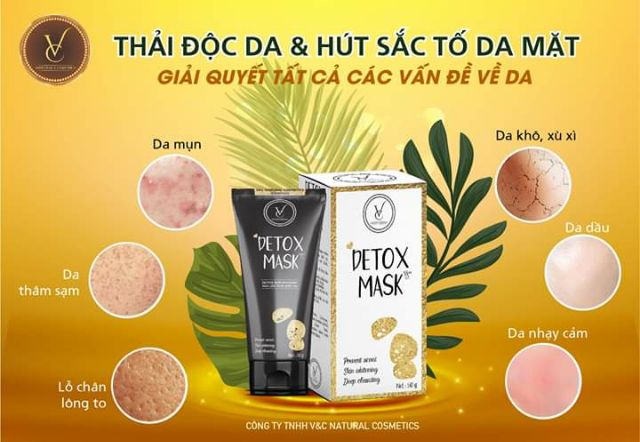 Mặt nạ thải độc hút chì hút mụn cám mụn đầu đen dưỡng da ngăn ngừa mụn nám tàn nhang tẩy tế bào chết hút dầu nhờn