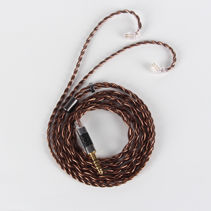 Dây Cáp Tai Nghe 4 Lõi Đồng 7N Màu Nâu Đậm