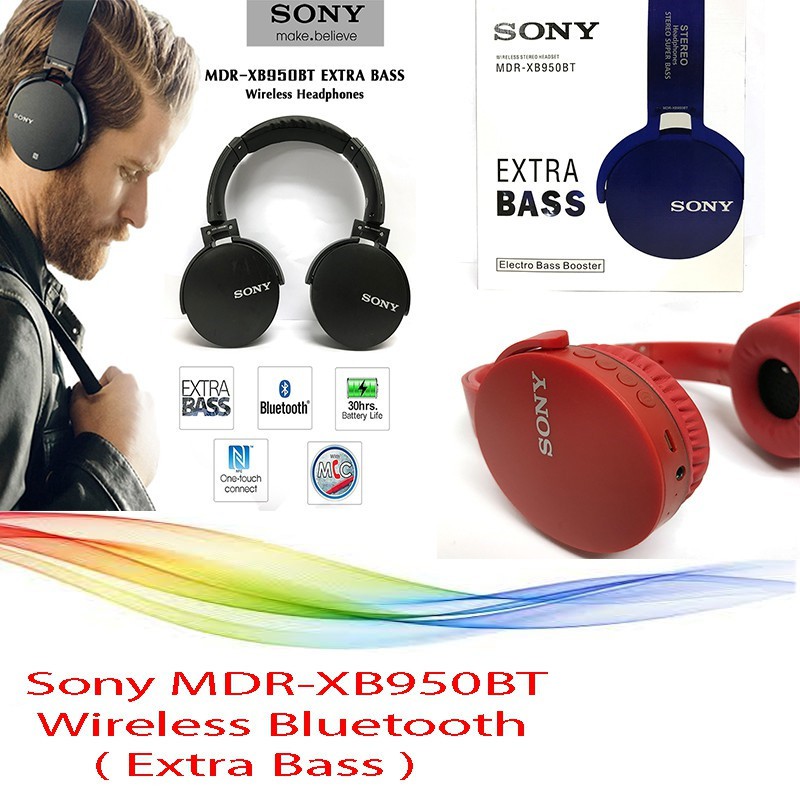 Tai nghe trùm đầu không dây kết nối Bluetooth chất lượng cao cho Sony MDR-XB950BT