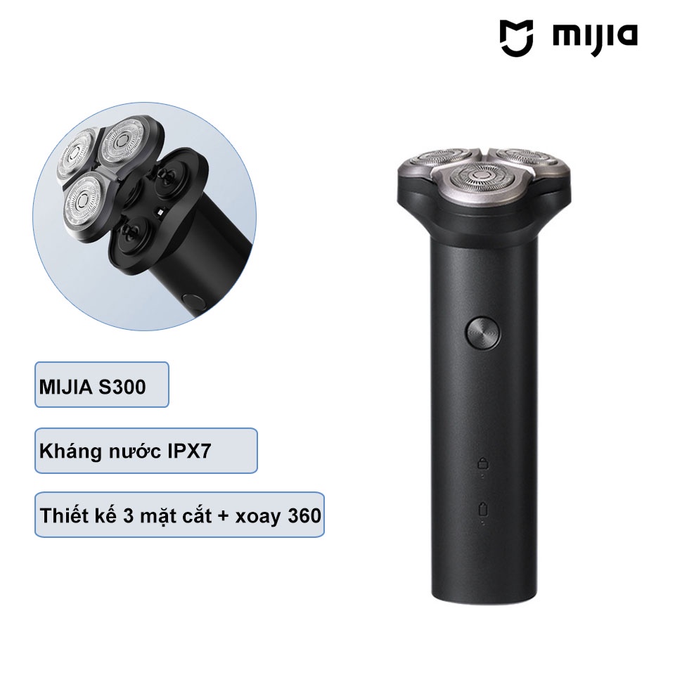 Máy cạo râu Xiaomi Mijia S300 công nghệ mới khẳng định đẳng cấp phái mạnh, đầu 3D pin sạc cao cấp