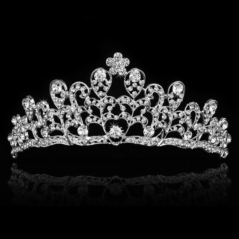 Bộ Trang Sức Cô Dâu Gồm Dây Chuyền Mặt Vương Miện + Bông Tai + Vương Miện